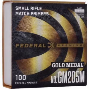 Federal Premium Gold Medal Small Rifle Match Primers #205M