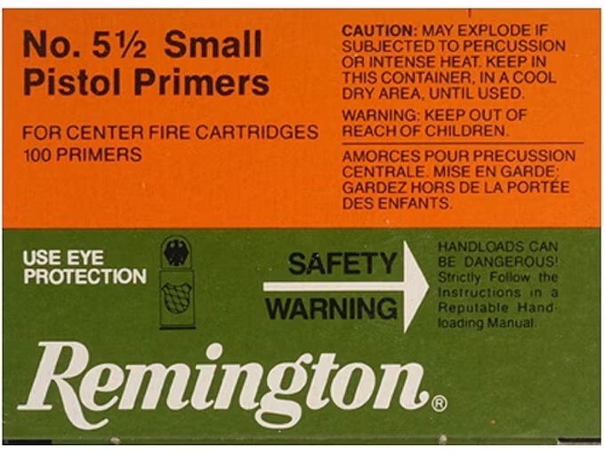 Remington Small Pistol Primers #5-1/2