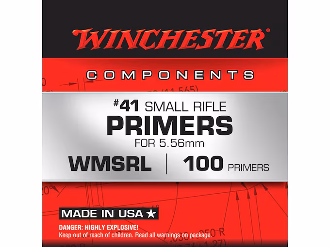 Winchester Small Rifle 5.56mm NATO-Spec Military Primers #41
